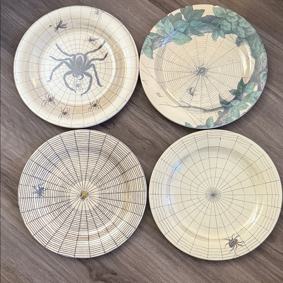 John Derian for Target 4-Piece Melamine Spider and Web Appetizer Plates. - Picture 1 of 7